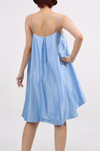 Edwina Applique Floral Embroidered Mini Dress In Blue