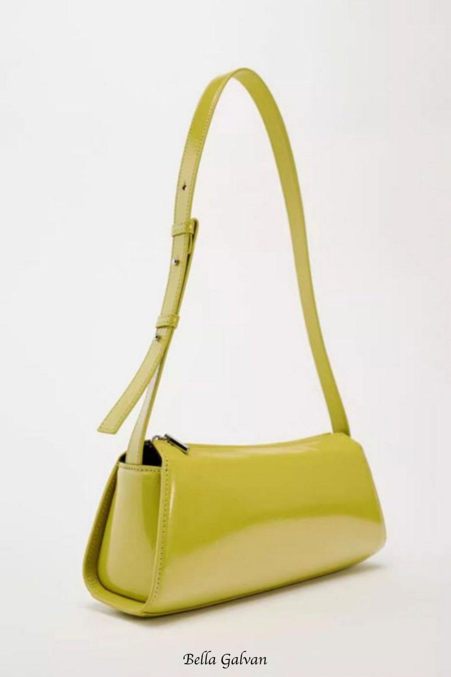 Flowering Girl Women Jamie Mirror Leather Baguette Bag