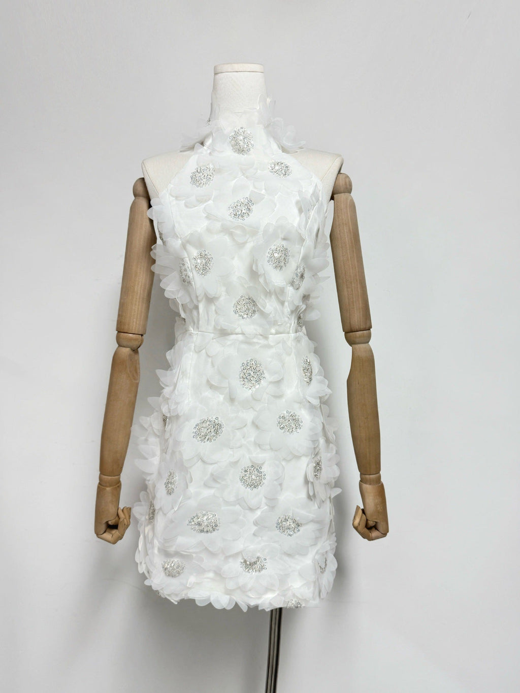 Cherry Blossom Mini Dress in White