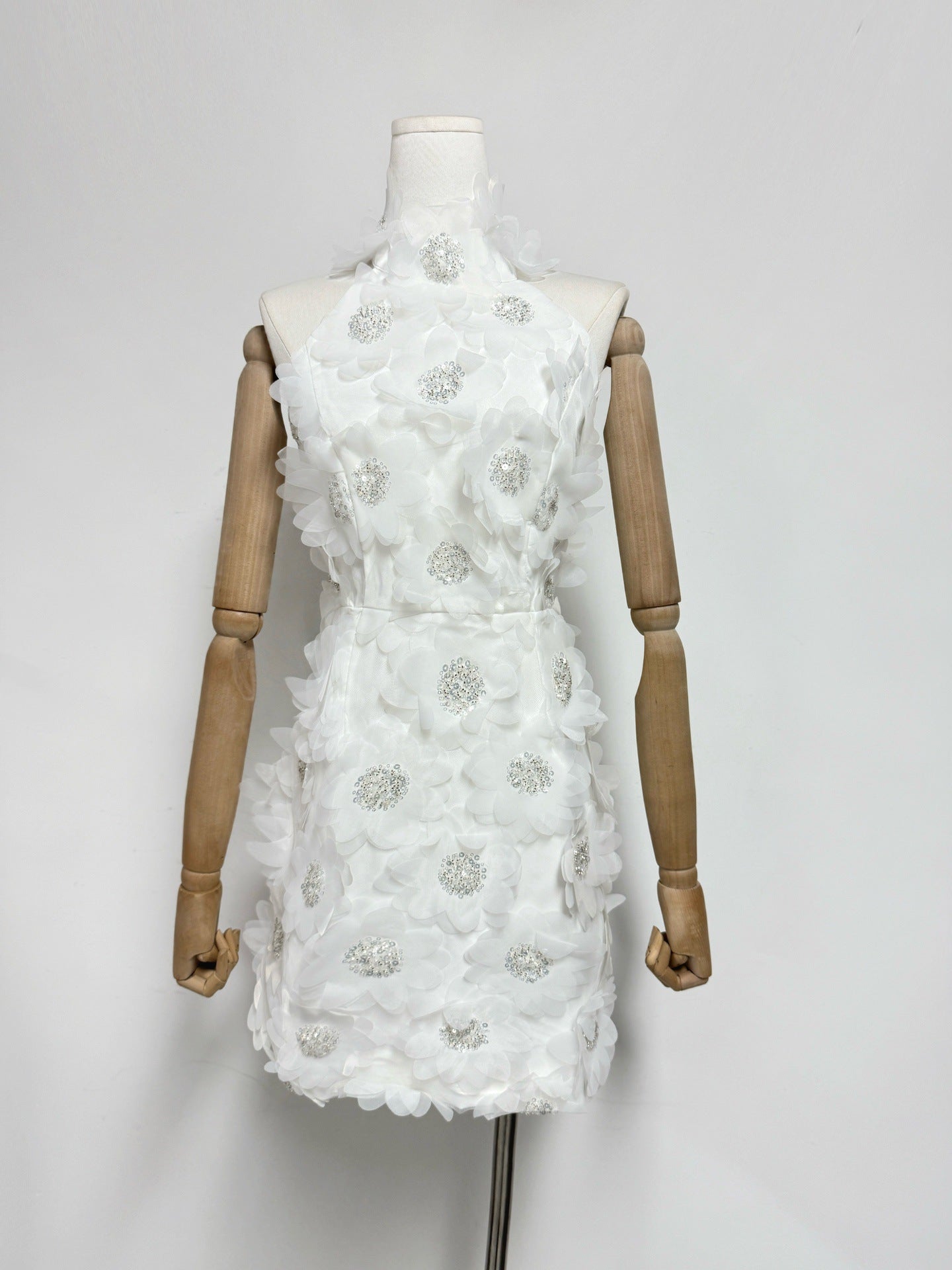 Cherry Blossom Mini Dress in White