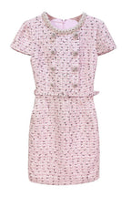 Flowering Girl Women Embellished Bouclé Mini Dress In Pink
