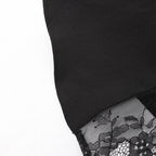 Flowering Girl Women Melany See Through Lace Up Shirt in Black