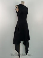 Flowering Girl Women Amato Sleeveless Fringe Mini Dress in black