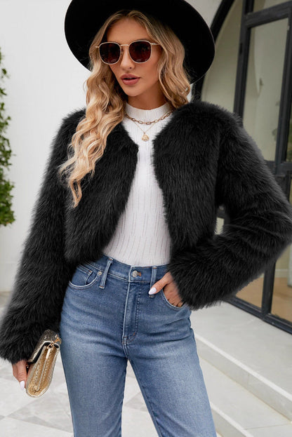 victoria Imitation Fur Top Short Jacket