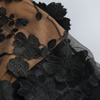 Flowering Girl Women jasmine strapless black maxi dress