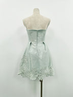 Flowering Girl Women Thera Flower Embellished Mini Dress In Pale Blue
