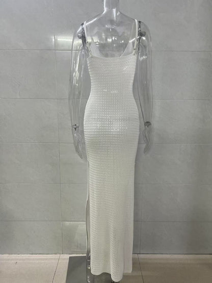 white suspender bikini swimsuit