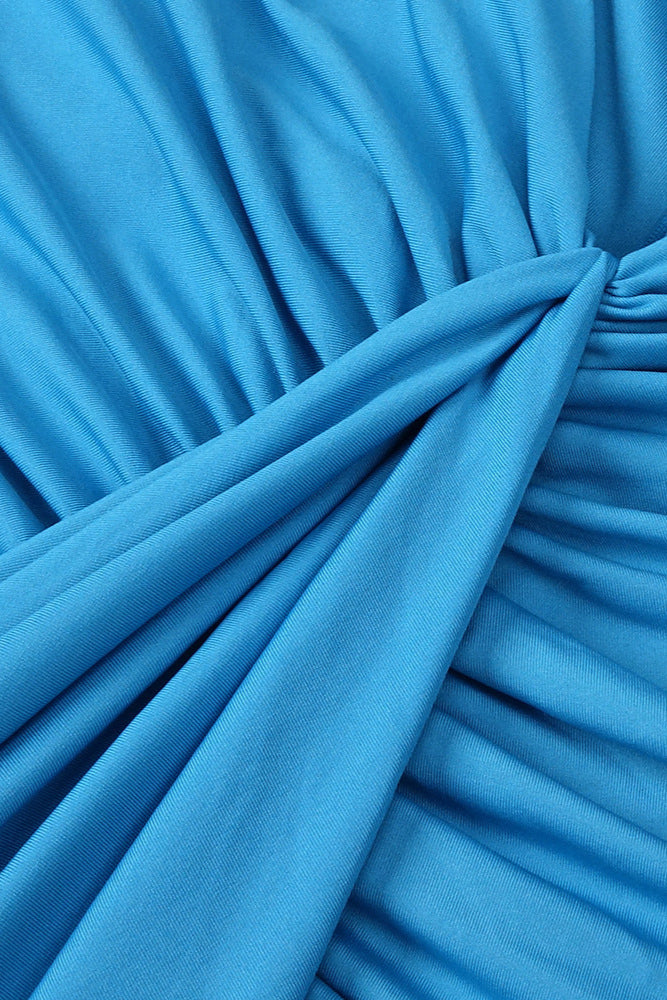 Lily Drape Disconnect Tank Maxi Dress In Blue