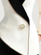 Irregular Long Sleeves Slim Suit Jacket