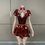 Flowering Girl Women HELENE BURGUNDY SEQUINS DIAMANTE SET