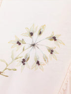 v-neck Linen blend floral shirt