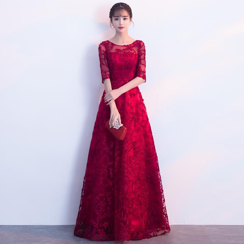 Queena Elegant  Evening Gown Maxi Dress— Champagne
