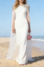 white diamond long sleeve maxi dress