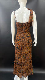 Flowering Girl Women Leopard print slip maxi dress