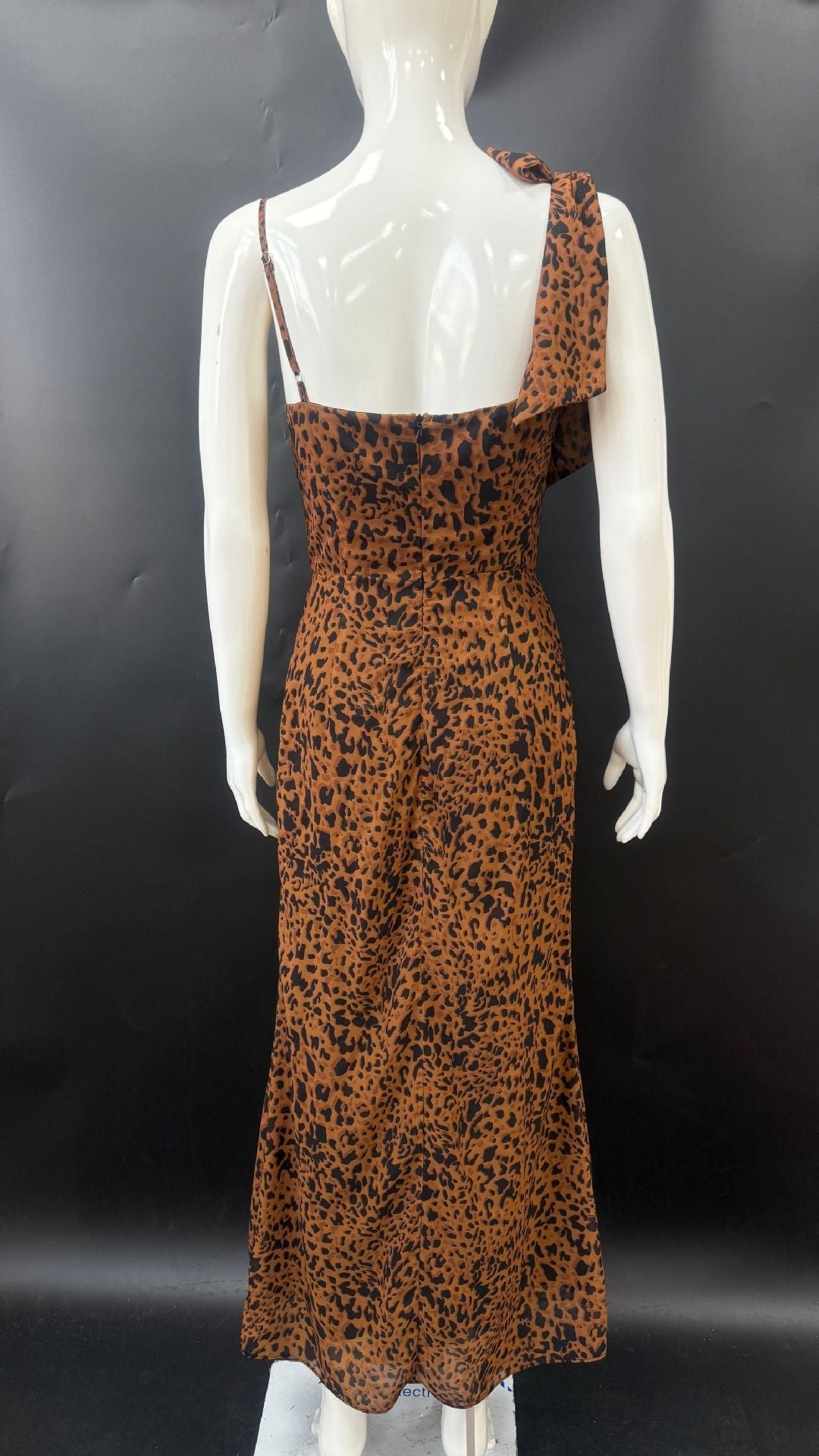 Flowering Girl Women Leopard print slip maxi dress