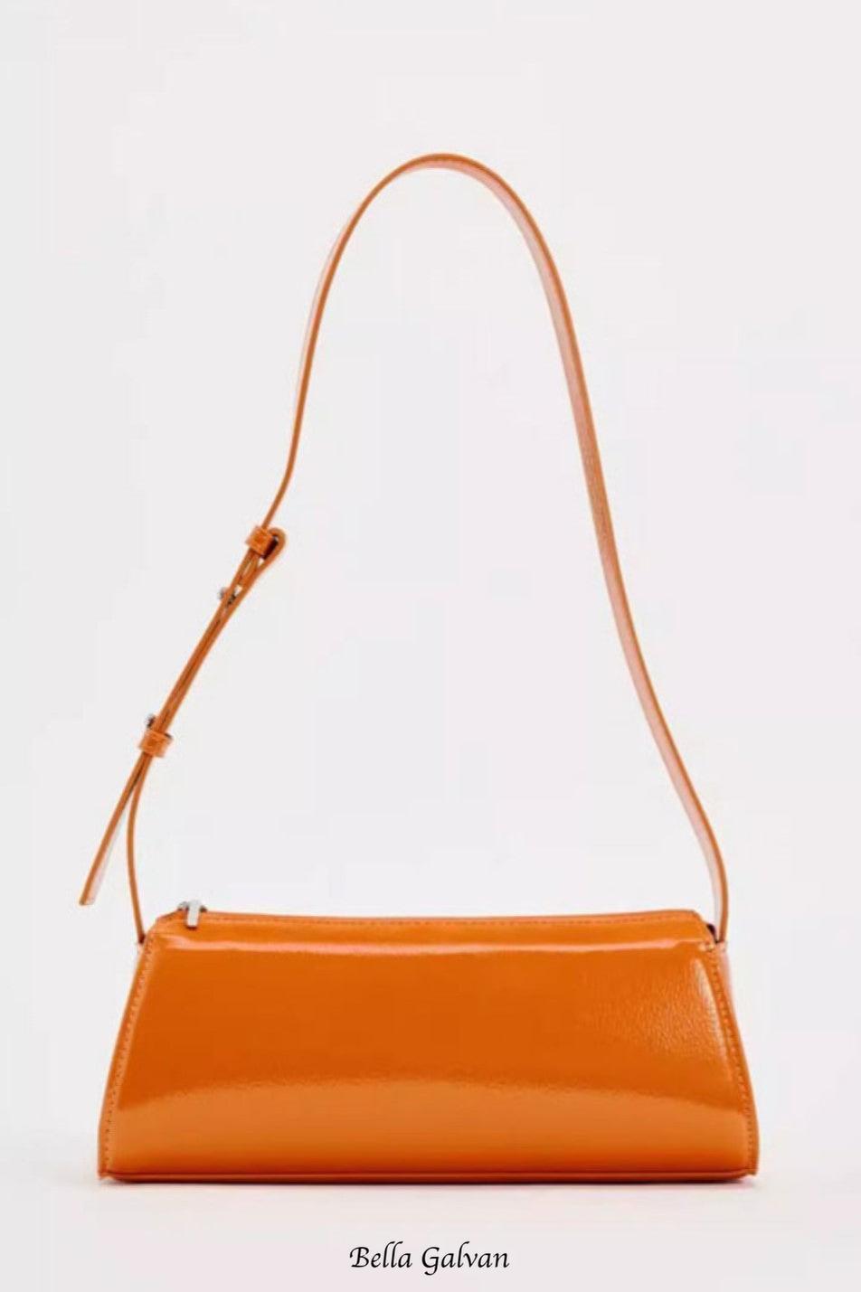 Flowering Girl Women Jamie Mirror Leather Baguette Bag