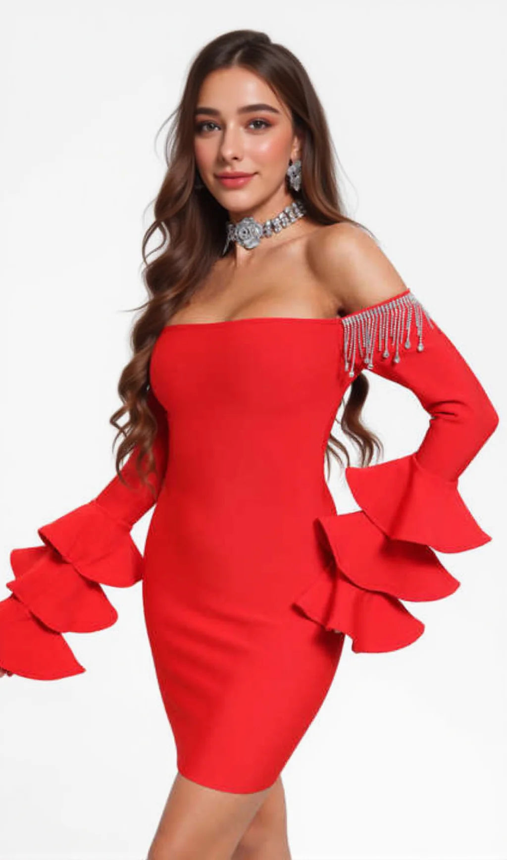 Off Shoulder Mini Bandage Dress