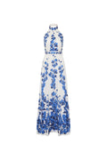 Flowering Girl Women ashley orchid print maxi dress in white