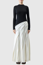 Flowering Girl Women Oarlene Paneled Pleated Maxi Dress