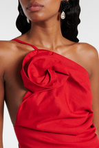 Flowering Girl Women Oayena Floral Appliqué One Shoulder Mini Dress