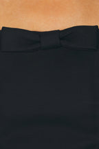 Flowering Girl Women Obozh Bow Strapless Maxi Dress - Black