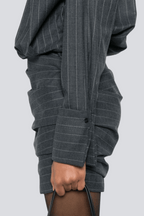 Flowering Girl Women Ochre Stripe Mini Shirt Dress