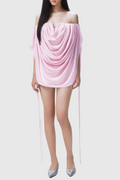 Flowering Girl Women Odruta Off Shoulder Draped Top - Pink