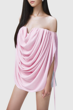 Flowering Girl Women Odruta Off Shoulder Draped Top - Pink