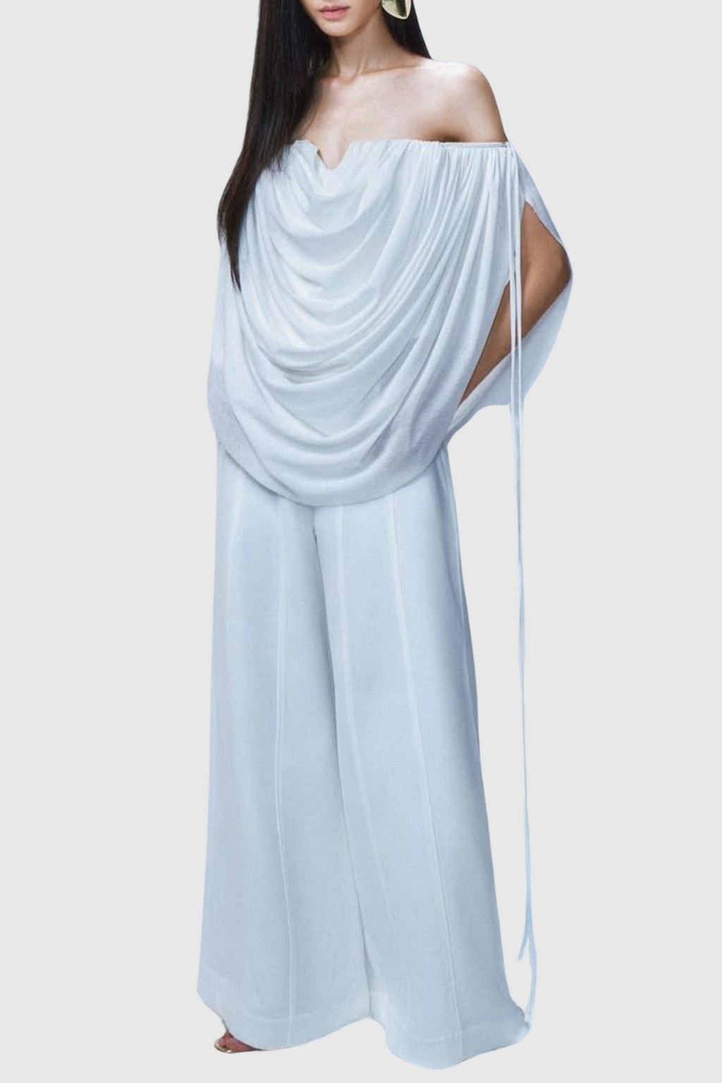 Flowering Girl Women Odruta Off Shoulder Draped Top - White