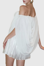 Flowering Girl Women Odruta Off Shoulder Draped Top in White