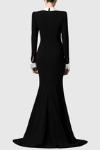 Flowering Girl Women lorraine Tie Crystal Embellished Maxi Dress - black