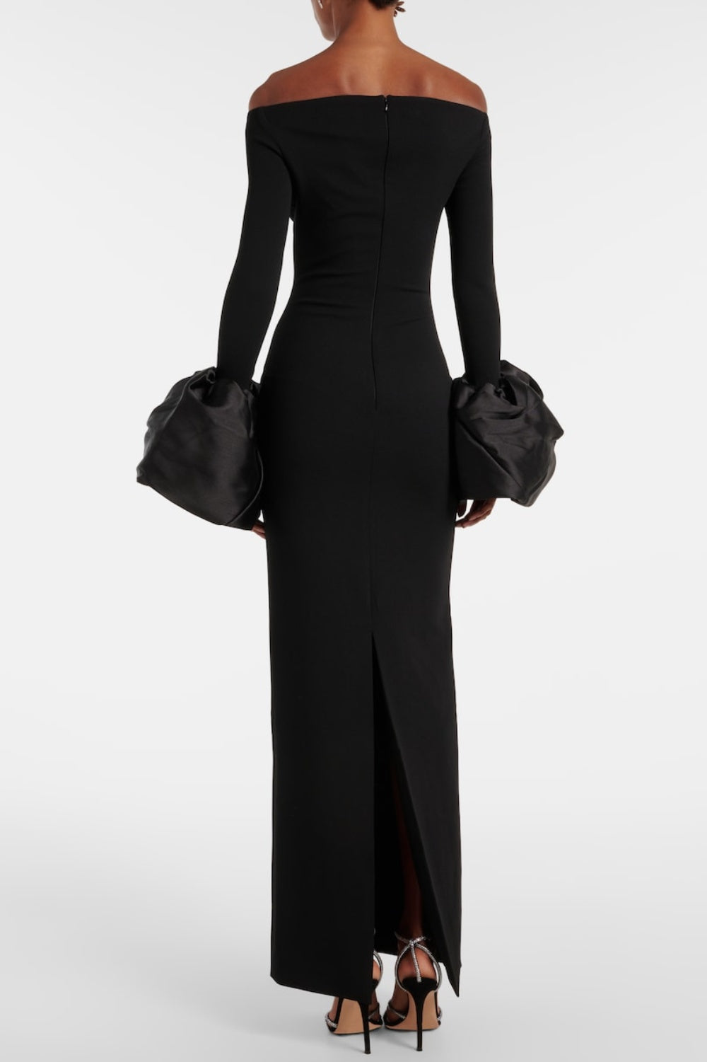 Flowering Girl Women Olindan Off Shoulder Maxi Dress in Black