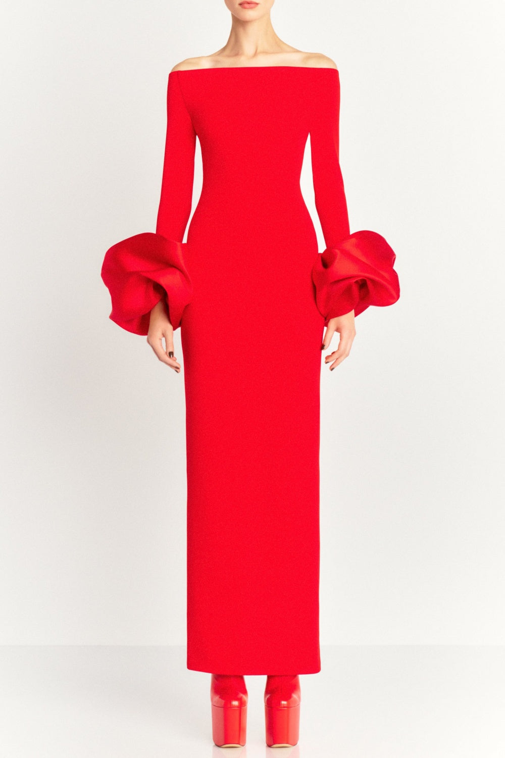 Flowering Girl Women Olindan Off Shoulder Maxi Dress - Red