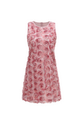 Sleeveless Flower Mini Dress In Pink
