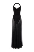 Ornan Halter Mesh Maxi Dress
