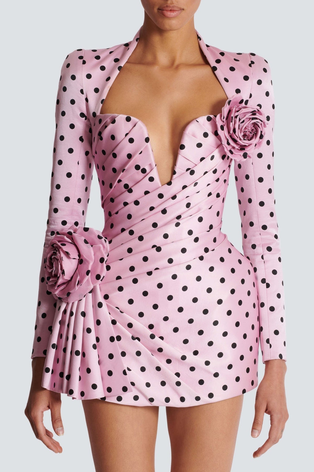 Flowering Girl Women Ostelle Polka Dots Satin Mini Dress