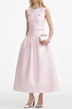 jocelyn Bowknot-Side Bandage Strapless maxi Dress in black