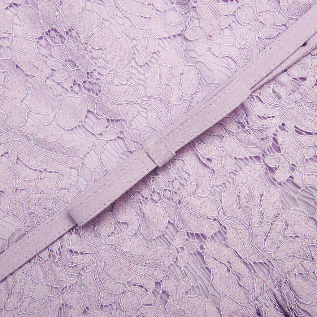 zora Lace Sleeveless Mini Dress in Lilac