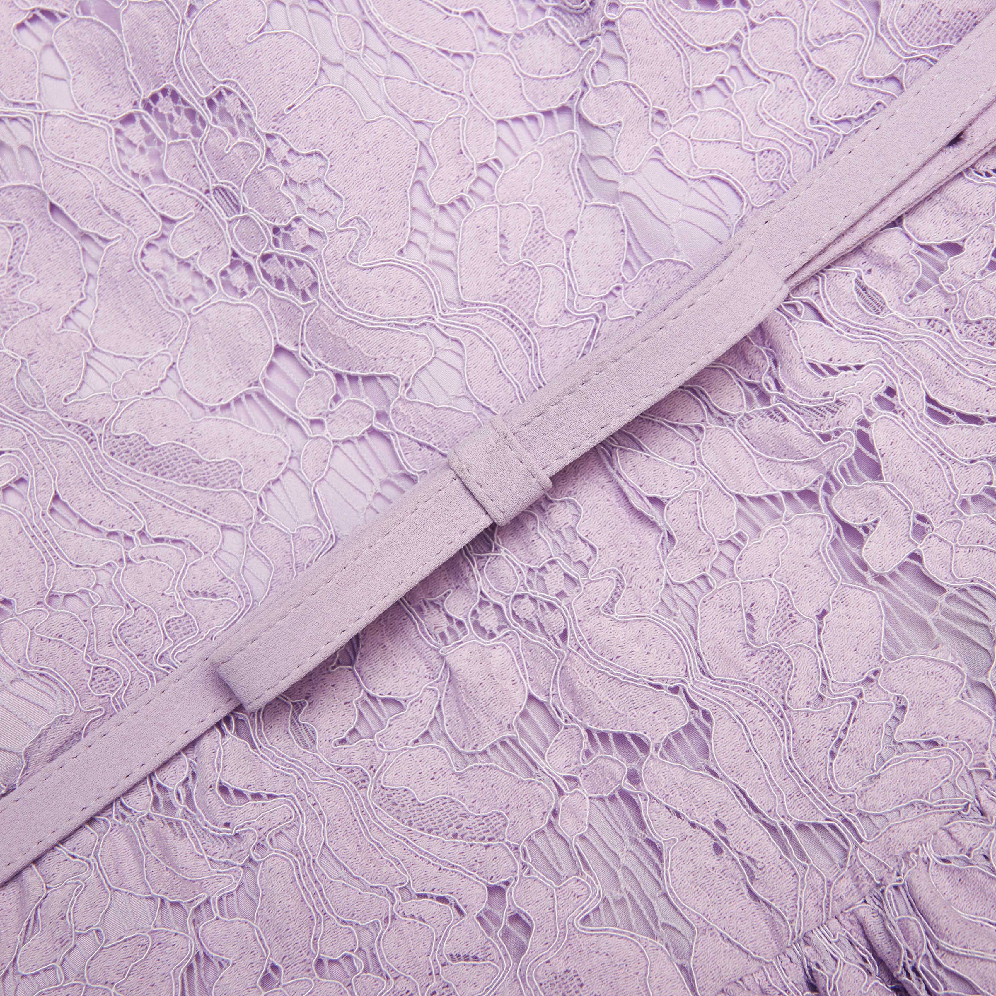 zora Lace Sleeveless Mini Dress in Lilac