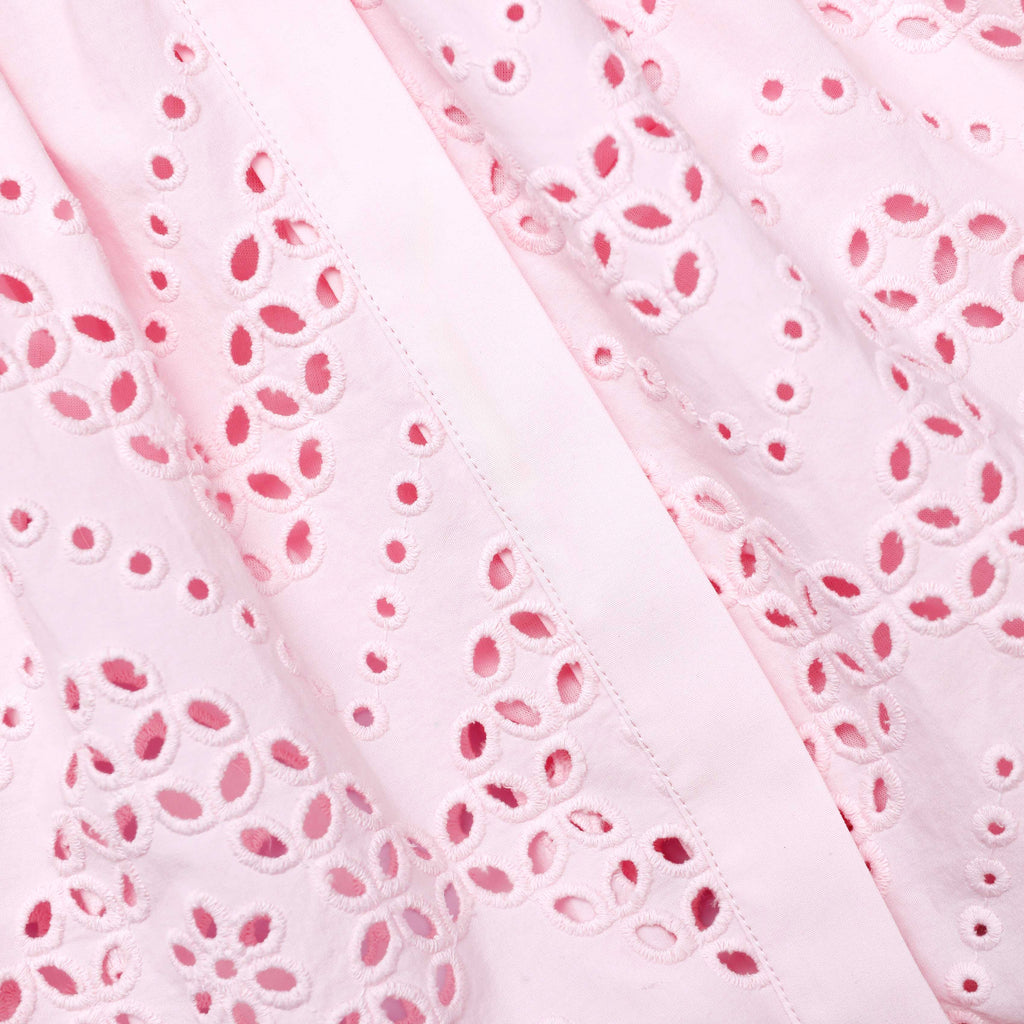 cheryl Pink Cotton Broderie Mini Dress