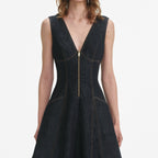 sally Indigo Denim Midi Dress