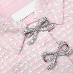 gill Pink Boucle Midi Dress