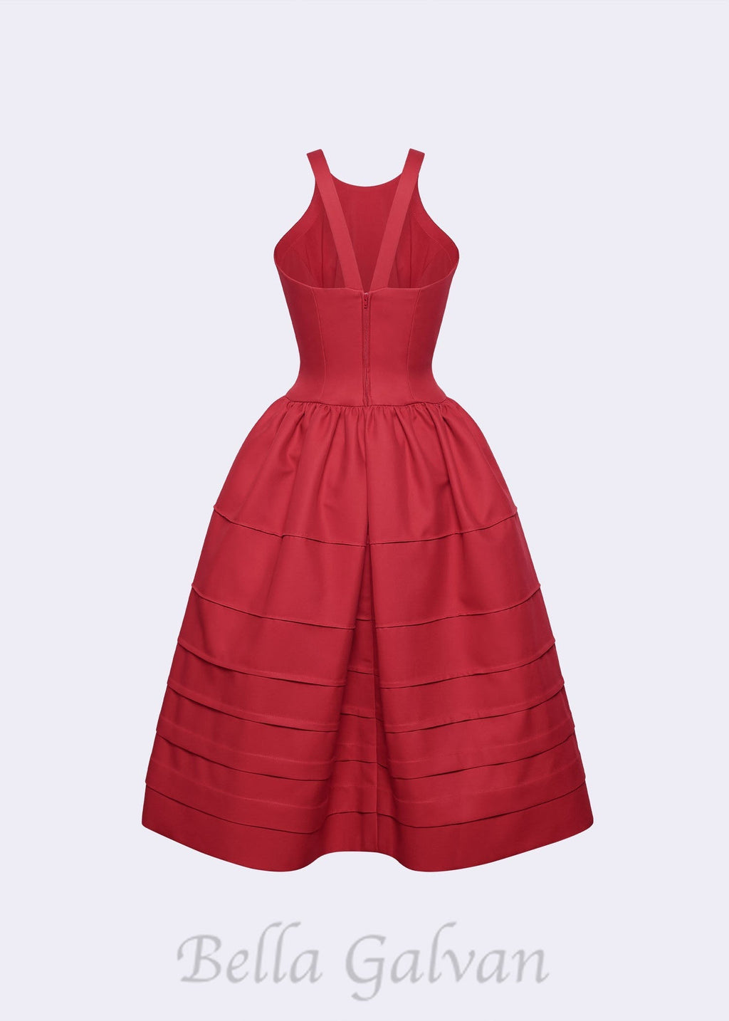 Flowering Girl Women Berry Bell-Shaped mini Dress in red
