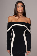 Flowering Girl Women Black Janet Off Shoulder Maxi Dress