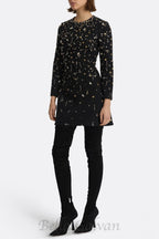 Flowering Girl Women Pamaria Diamante Embroidery Mini Dress