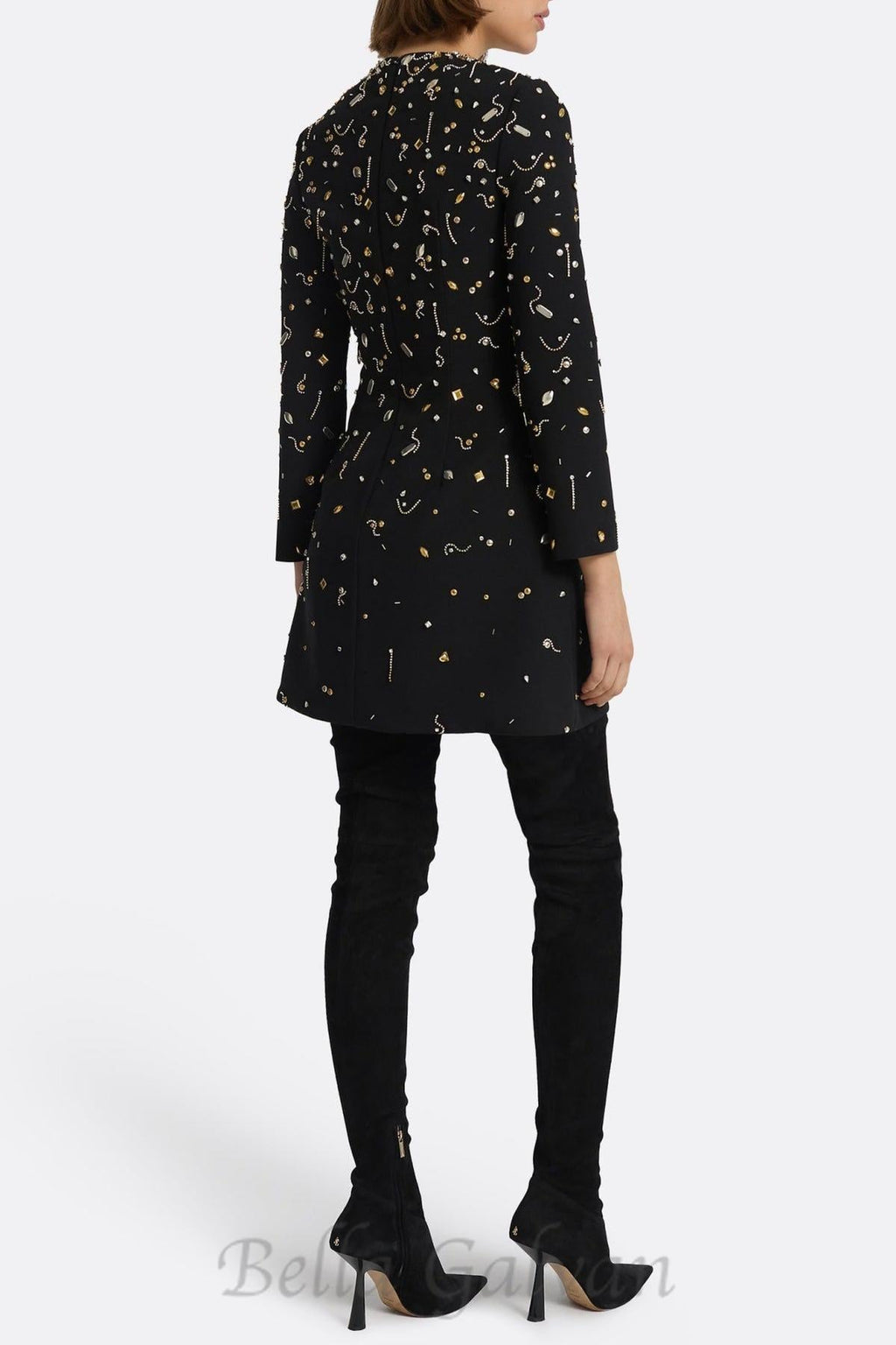 Flowering Girl Women Pamaria Diamante Embroidery Mini Dress