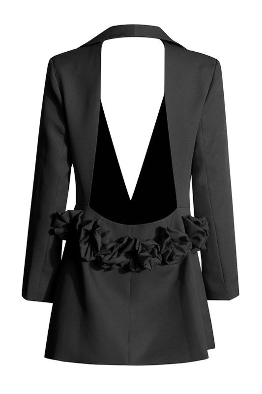 Flowering Girl Women Pathia Floral Cutout Backless Blazer