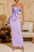 Flowering Girl Women Petulah Strapless Ruched Bandage Maxi Dress