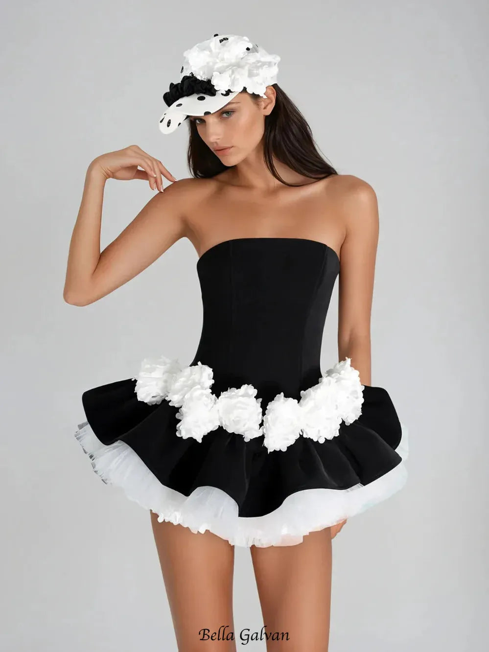Archer Floral Strapless Mini Dress & Shorts Set
