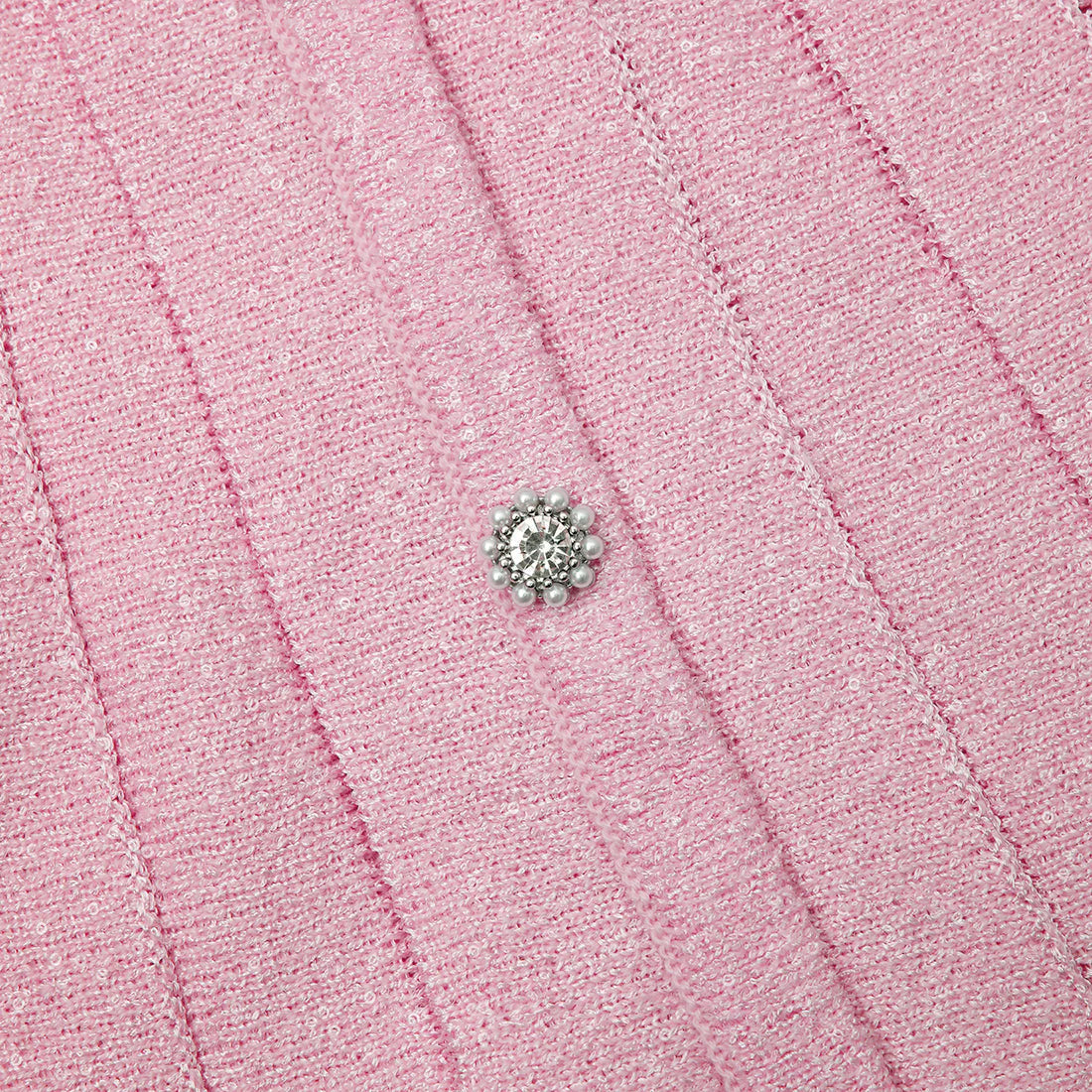 PINK PLEATED KNIT MINI SKIRT
